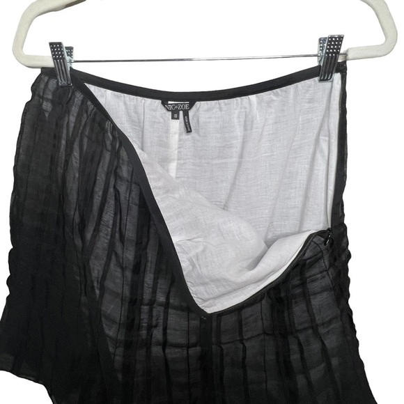NIC+ZOE BATISTE FLIRT SHEER LAYERED SKIRT BLACK SIZE 10 - Picture 8 of 9